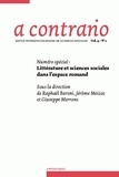 Raphaël Baroni et Jérôme Meizoz - A contrario Volume 4 N° 2 : Littérature et sciences sociales dans l'espace romand.