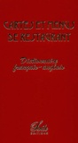 Geneviève de Temmerman et Didier Chedorge - Cartes et menus de restaurant - Dictionnaire français-anglais.