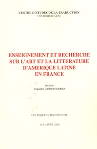 Alejandro Canseco-Jerez - Enseignement et recherche sur l'art et la littérature d'Amérique latine en France.