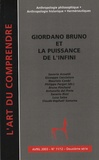 Philippe Forget - L'art du Comprendre N° 11/12, Avril 2003 : Giordano Bruno et la puissance de l'infini.