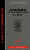 Christiane Chauviré - L'art du Comprendre N° 20, Juillet 2011 : Wittgenstein et les questions du sens.