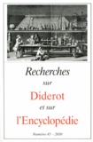 Marie Leca-Tsiomis - Recherches sur Diderot et sur l'Encyclopédie N° 45/2010 : .