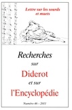 Marie Leca-Tsiomis - Recherches sur Diderot et sur l'Encyclopédie N° 46/2011 : Lettres sur les sourds et muets.