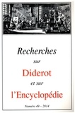 Marie Leca-Tsiomis - Recherches sur Diderot et sur l'Encyclopédie N° 49/2014 : Diderot, politique, peinture.