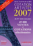 Christian Sorriano - Dictionnaire Cotation des artistes 2007. 1 Cédérom