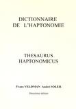 Frans Veldman et André Soler - Dictionnaire de l'haptonomie - Thesaurus haptonomicus.