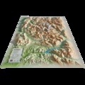  3D Map - Carte en relief du Parc national des Ecrins - 1/175 000.