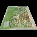  3D Map - Carte en relief de l'Isère - 1/370 000.