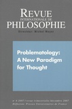 Michel Meyer et Nick Turnbull - Revue internationale de philosophie N° 242, Décembre 2007 : Problematology : A New Paradigm for Thought.