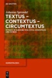 Textus - Contextus - Circumtextus - Mythos im Ausgang von Joyce, Aristoteles und Ricoeur.