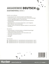 Akademie Deutsch A2+. Zusatzmaterial mit Audios online - Band 2