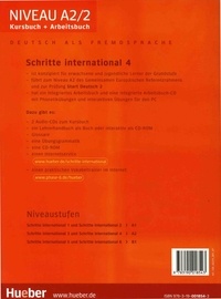 Schritte international 4 Niveau A2/2. Kursbuch + Arbeitsbuch mit Glossar XXL  avec 1 CD audio