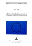 Viktor Grob - L'information du consommateur - (Les institutions d'information du consommateur).