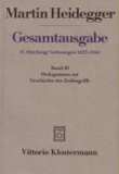 Gesamtausgabe Abt. 2 Vorlesungen Bd. 20. Prolegomena zur Geschichte des Zeitbegriffs.