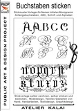  K-Winter Atelier-Kalai - PADP-Script 001: Buchstaben sticken - Stickmuster Vorlagen für Namen, Initialen, Monogramm, Anfangsbuchstaben, ABC, Schrift und Alphabet.