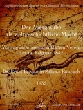 Ernst benjamin salomo Raupach et Claudine Hirschmann - Der Aberglaube als weltgeschichtliche Macht - Vortrag im wissenschaftlichen Verein am 14. Februar 1852 - Auf historischen Spuren mit Claudine Hirschmann.