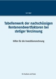 Lars Jäger - Tabellenwerk der nachschüssigen Rentenendwertfaktoren bei stetiger Verzinsung - Hilfen für die Investitionsrechnung.