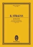 Richard Strauss - Eulenburg Miniature Scores  : Romanze Mi bémol majeur - o. Op. AV. 61. clarinet and orchestra. Partition d'étude..