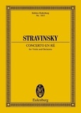 Igor Stravinsky - Eulenburg Miniature Scores  : Concerto en ré - pour violon et orchestre. violin and orchestra. Partition d'étude..