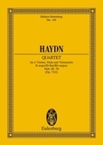 Joseph Haydn - Eulenburg Miniature Scores  : Quatour à cordes Ré majeur - Appony-Quatour No. 2. op. 71/2. Hob. III: 70. string quartet. Partition d'étude..
