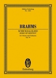 Johannes Brahms - Eulenburg Miniature Scores  : Song of Destiny - op. 54. choir and orchestra. Partition d'étude..