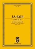 Johann sebastian Bach - Eulenburg Miniature Scores  : Concerto ré mineur - BWV 1052. harpsichord and strings. Partition d'étude..