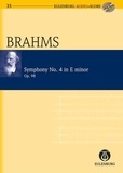 Johannes Brahms - Symphonie No. 4 Mi mineur - op. 98. orchestra. Partition d'étude..