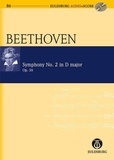 Ludwig van Beethoven - Symphonie No. 2 Ré majeur - op. 36. orchestra. Partition d'étude..