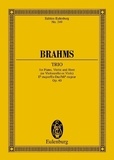 Johannes Brahms - Eulenburg Miniature Scores  : Trio avec piano Mib majeur - op. 40. piano, violin and horn (or cello or viola). Partition d'étude..