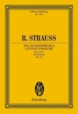 Richard Strauss - Eulenburg Miniature Scores  : Till Eulenspiegels lustige Streiche - After the Old Roguish Manner - in Rondo Form. op. 28. TrV 171. orchestra. Partition d'étude..