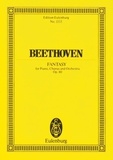 Ludwig van Beethoven - Eulenburg Miniature Scores  : Chor-Fantasie - do mineur. op. 80. piano, choir and orchestra. Partition d'étude..