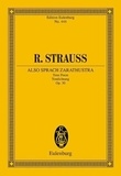 Richard Strauss - Eulenburg Miniature Scores  : Also sprach Zarathustra - Poème symphonique. op. 30. TrV 176. orchestra. Partition d'étude..