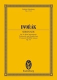 Antonín Dvořák - Eulenburg Miniature Scores  : Serenade Ré mineur - op. 44. B 77. 10 wind instruments, cello and double bass. Partition d'étude..