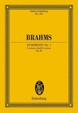 Johannes Brahms - Eulenburg Miniature Scores  : Symphonie No. 1 Ut mineur - op. 68. orchestra. Partition d'étude..