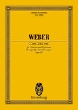 Carl maria von Weber - Eulenburg Miniature Scores  : Concertino Mi bémol majeur - op. 26. JV 109. clarinet and orchestra. Partition d'étude..