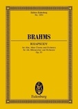 Johannes Brahms - Eulenburg Miniature Scores  : Rhapsody - op. 53. alto, men's choir and orchestra. Partition d'étude..