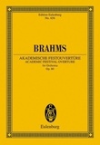Johannes Brahms - Eulenburg Miniature Scores  : Academic Festival Overture - op. 80. orchestra. Partition d'étude..