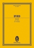 William Byrd - Eulenburg Miniature Scores  : Missa F mineur - 5 voices (SATTB). Partition d'étude..