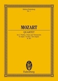Wolfgang Amadeus Mozart - Eulenburg Miniature Scores  : Quatuor à cordes Sol majeur - KV 387. string quartet. Partition d'étude..