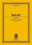 Wolfgang Amadeus Mozart - Eulenburg Miniature Scores  : Quatuor à cordes Ré majeur - Prussien No. 1. KV 575. string quartet. Partition d'étude..