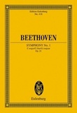 Ludwig van Beethoven - Eulenburg Miniature Scores  : Symphonie No. 1 Ut majeur - op. 21. orchestra. Partition d'étude..