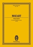 Wolfgang Amadeus Mozart - Eulenburg Miniature Scores  : Requiem - Ré mineur. KV 626. 4 soloists, choir and orchestra. Partition d'étude..