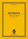 Ludwig van Beethoven - Eulenburg Miniature Scores  : Concerto Ré majeur - op. 61. violin and orchestra. Partition d'étude..