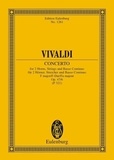 Antonio Vivaldi - Eulenburg Miniature Scores  : Concerto F major - for 2 Horns, Strings and Basso continuo. op. 47/6. RV / P 321. 2 Horns, Strings and Basso continuo. Partition d'étude..