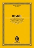 George frédérique Händel - Eulenburg Miniature Scores  : Concerto grosso Fa majeur - op. 6/2. HWV 320. 2 oboes, strings and basso continuo. Partition d'étude..