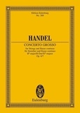 George frédérique Händel - Eulenburg Miniature Scores  : Concerto grosso Sib majeur - op. 6/7. HWV 325. strings and basso continuo. Partition d'étude..