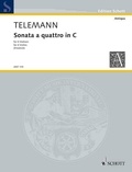 Georg Philipp Telemann - Edition Schott  : Sonata a quattro in C - 4 violins. Jeu de parties..
