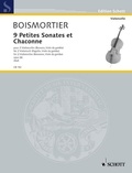 Joseph bodin de Boismortier - Edition Schott  : 9 Petites Sonates et Chaconne - op. 66. 2 cellos (bassoons, viol da gamba). Partition d'exécution..