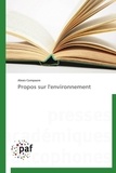 Alexis Compaore - Propos sur l'environnement.