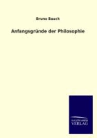 Anfangsgründe der Philosophie.